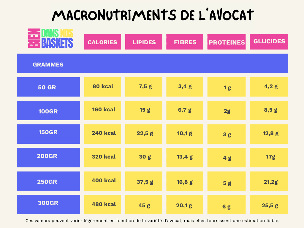 macronutriments avocats